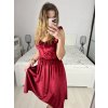 Šaty elegantní na ramínka dámské (S/M ONE SIZE) ITALSKÁ MÓDA IMWGB234466/DU (Velikost S/M/L, Barva vínová)