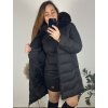Bunda zimní s kapucí dámská nadrozměr (3XL-7XL) POLSKÁ MODA BLI2381296/DU (Velikost 3XL, Barva Černá)