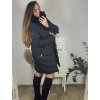 Bunda zimní s kapucí dámská nadrozměr (3XL-7XL) POLSKÁ MODA BLI2381296/DU (Velikost 3XL, Barva Černá)