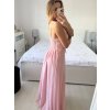 Šaty dlouhé společenské elegantní plesové na ramínka dámské (L/XL ONE SIZE) ITALSKÁ MÓDA IMM22XF-A322/DU (Velikost L/XL, Barva modrá královská)