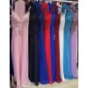 Šaty dlouhé společenské elegantní plesové na ramínka dámské (L/XL ONE SIZE) ITALSKÁ MÓDA IMM22XF-A322/DU (Velikost L/XL, Barva modrá královská)
