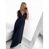 Šaty společenské dlouhé bez rukávu dámské (S/M ONE SIZE) ITALSKÁ MÓDA IMS24FIONA/DUR (Velikost S/M/L, Barva Černá)