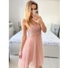 Šaty společenské na ramínka dámské (S/M ONE SIZE) ITALSKá MóDA IMHMS23115/DU (Velikost S/M/L, Barva růžová starorůžová)