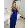 Šaty společenské třpytivé na ramínka dámské (S/M ONE SIZE) ITALSKÁ MÓDA IMPSH246567/DUR (Velikost S/M/L, Barva Černá)