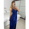 Šaty společenské třpytivé na ramínka dámské (S/M ONE SIZE) ITALSKÁ MÓDA IMPSH246567/DUR (Velikost S/M/L, Barva Černá)