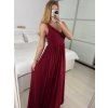 Šaty dlouhé společenské na ramínka dámské (S/M ONE SIZE) ITALSKÁ MÓDA IMPSH2380566/DU (Velikost S/M/L, Barva Černá)