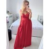 Šaty dlouhé elegantní společenské na ramínka dámské  (M/L ONE SIZE) ITALSKá MóDA IM42380566/DUR (Velikost M/L, Barva Černá)