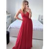 Šaty dlouhé elegantní společenské na ramínka dámské  (M/L ONE SIZE) ITALSKá MóDA IM42380566/DUR (Velikost M/L, Barva Černá)
