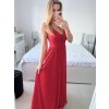 Šaty dlouhé elegantní společenské na ramínka dámské  (M/L ONE SIZE) ITALSKá MóDA IM42380566/DUR (Velikost M/L, Barva Černá)