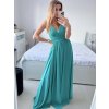 Šaty dlouhé elegantní společenské na ramínka dámské  (M/L ONE SIZE) ITALSKá MóDA IM42380566/DUR (Velikost M/L, Barva Černá)