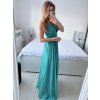 Šaty dlouhé elegantní společenské na ramínka dámské  (M/L ONE SIZE) ITALSKá MóDA IM42380566/DUR (Velikost M/L, Barva Černá)