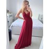 Šaty dlouhé elegantní společenské na ramínka dámské  (M/L ONE SIZE) ITALSKá MóDA IM42380566/DUR (Velikost M/L, Barva Černá)
