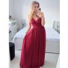 Šaty dlouhé elegantní společenské na ramínka dámské  (M/L ONE SIZE) ITALSKá MóDA IM42380566/DUR (Velikost M/L, Barva Černá)
