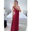 Šaty dlouhé elegantní společenské na ramínka dámské  (M/L ONE SIZE) ITALSKá MóDA IM42380566/DUR (Velikost M/L, Barva Černá)