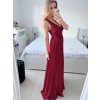 Šaty dlouhé elegantní společenské na ramínka dámské  (M/L ONE SIZE) ITALSKá MóDA IM42380566/DUR (Velikost M/L, Barva Černá)