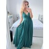 Šaty dlouhé elegantní společenské na ramínka dámské  (M/L ONE SIZE) ITALSKá MóDA IM42380566/DUR (Velikost M/L, Barva Černá)