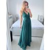 Šaty dlouhé elegantní společenské na ramínka dámské  (M/L ONE SIZE) ITALSKá MóDA IM42380566/DUR (Velikost M/L, Barva Černá)