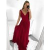 Šaty dlouhé elegantní společenské na ramínka dámské  (M/L ONE SIZE) ITALSKá MóDA IM42380566/DUR (Velikost M/L, Barva Černá)