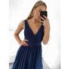Šaty dlouhé elegantní společenské na ramínka dámské  (M/L ONE SIZE) ITALSKá MóDA IM42380566/DUR (Velikost M/L, Barva Černá)