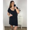 Šaty elegantní společenské bez rukávu dámské (40-50) POLSKÁ MÓDA PMFF24GORA/DUR (Velikost 40, Barva Černá)