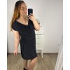 Šaty elegantní společenské bez rukávu dámské (40-50) POLSKÁ MÓDA PMFF24GORA/DUR (Velikost 40, Barva Černá)