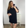 Šaty elegantní společenské 3/4 rukáv dámské nadrozměr (42-50) POLSKÁ MÓDA PMFF24CAROL/DR
