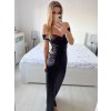 Šaty společenské carmen elegantní dámské (S/M ONE SIZE) ITALSKá MODA IMS235378/DU (Velikost S/M/L, Barva bílá)