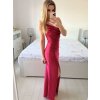 Šaty elegantní společenské dlouhé na ramínka dámské LOVE (S/M ONE SIZE) ITALSKÁ MÓDA IM324LOVE/DU (Velikost S/M/L, Barva béžová)