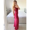 Šaty elegantní společenské dlouhé na ramínka dámské LOVE (S/M ONE SIZE) ITALSKÁ MÓDA IM324LOVE/DU (Velikost S/M/L, Barva béžová)