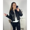 Bunda koženková dámská nadrozměr (S-4XL) POLSKÁ MÓDA PMWB24YP-311/DR (Velikost S, Barva Černá)