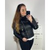 Bunda koženková dámská nadrozměr (S-2XL) POLSKÁ MÓDA PMWB241937/DR (Velikost S, Barva Černá)
