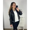 Bunda koženková dámská nadrozměr (S-2XL) POLSKÁ MÓDA PMWB241937/DR