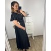 Šaty dlouhé společenské krátký rukáv dámské nadrozměr (XL/2XL BIG SIZE) ITALSKÁ MÓDA IMPSH245441A/DUR (Velikost XL/2XL, Barva béžová)