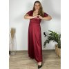Šaty dlouhé společenské krátký rukáv dámské nadrozměr (XL/2XL BIG SIZE) ITALSKÁ MÓDA IMPSH245441A/DUR (Velikost XL/2XL, Barva béžová)