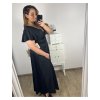 Šaty dlouhé společenské krátký rukáv dámské nadrozměr (XL/2XL BIG SIZE) ITALSKÁ MÓDA IMPSH245441A/DUR (Velikost XL/2XL, Barva béžová)