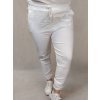 Kalhoty strečové dlouhé dámské nadrozměr (XL/2XL ONE SIZE) ITALSKÁ MÓDA IMPSH23B0002/DR (Velikost XL/2XL, Barva bílá)