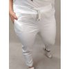 Kalhoty strečové dlouhé dámské nadrozměr (XL/2XL ONE SIZE) ITALSKÁ MÓDA IMPSH23B0002/DR (Velikost XL/2XL, Barva bílá)
