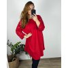 Šaty elegantní dlouhý rukáv dámské nadrozměr (3XL/4XL ONE SIZE) ITALSKá MóDA IM424BELLA/DU (Velikost 3XL/4XL, Barva Černá)
