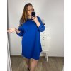 Šaty elegantní dlouhý rukáv dámské nadrozměr (3XL/4XL ONE SIZE) ITALSKá MóDA IM424BELLA/DU (Velikost 3XL/4XL, Barva Černá)