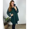 Šaty elegantní dlouhý rukáv dámské nadrozměr (3XL/4XL ONE SIZE) ITALSKá MóDA IM424BELLA/DU (Velikost 3XL/4XL, Barva Černá)