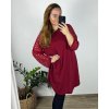Šaty elegantní dlouhý rukáv dámské nadrozměr (3XL/4XL ONE SIZE) ITALSKá MóDA IM424BELLA/DU (Velikost 3XL/4XL, Barva Černá)