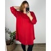 Šaty elegantní dlouhý rukáv dámské nadrozměr (3XL/4XL ONE SIZE) ITALSKá MóDA IM424BELLA/DU (Velikost 3XL/4XL, Barva Černá)