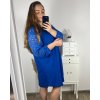Šaty elegantní dlouhý rukáv dámské nadrozměr (3XL/4XL ONE SIZE) ITALSKá MóDA IM424BELLA/DU (Velikost 3XL/4XL, Barva Černá)