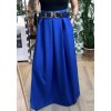 Sukně maxi dlouhá v pase na žabičkování dámská (S/M/L ONE SIZE) ITALSKÁ MÓDA IMHMS23088/DUR (Velikost M/L, Barva Černá)