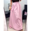 Sukně maxi dlouhá v pase na žabičkování dámská (S/M/L ONE SIZE) ITALSKÁ MÓDA IMHMS23088/DUR (Velikost M/L, Barva Černá)