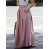 Sukně maxi dlouhá v pase na žabičkování dámská (S/M/L ONE SIZE) ITALSKÁ MÓDA IMHMS23088/DUR (Velikost M/L, Barva Černá)