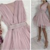 Šaty společenské bez rukávu dámské (S/M ONE SIZE) ITALSKÁ MÓDA IMHMS23106/DU (Velikost S/M/L, Barva béžová krémová)