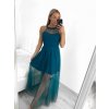 Šaty dlouhé společenské plesové bez rukávu dámské (S/M ONE SIZE) ITALSKÁ MÓDA IMHMS23148/DU (Velikost S/M/L, Barva béžová krémová)