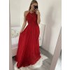 Šaty elegantní společenské dlouhé na ramínka dámské (S/M ONE SIZE) ITALSKá MóDA IMM2218806/DU (Velikost S/M/L, Barva Černá)