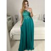 Šaty elegantní společenské dlouhé na ramínka dámské (S/M ONE SIZE) ITALSKá MóDA IMM2218806/DU (Velikost S/M/L, Barva Černá)
